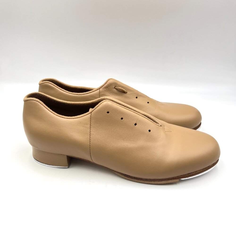 Bloch Womens Size 10 S0381L Audeo Jazz Tap Caramel Tan Leather‎ Dance Shoes